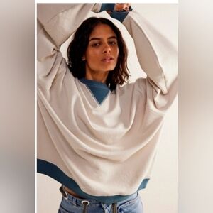 We the free, Free People colorblock Crewneck Candem